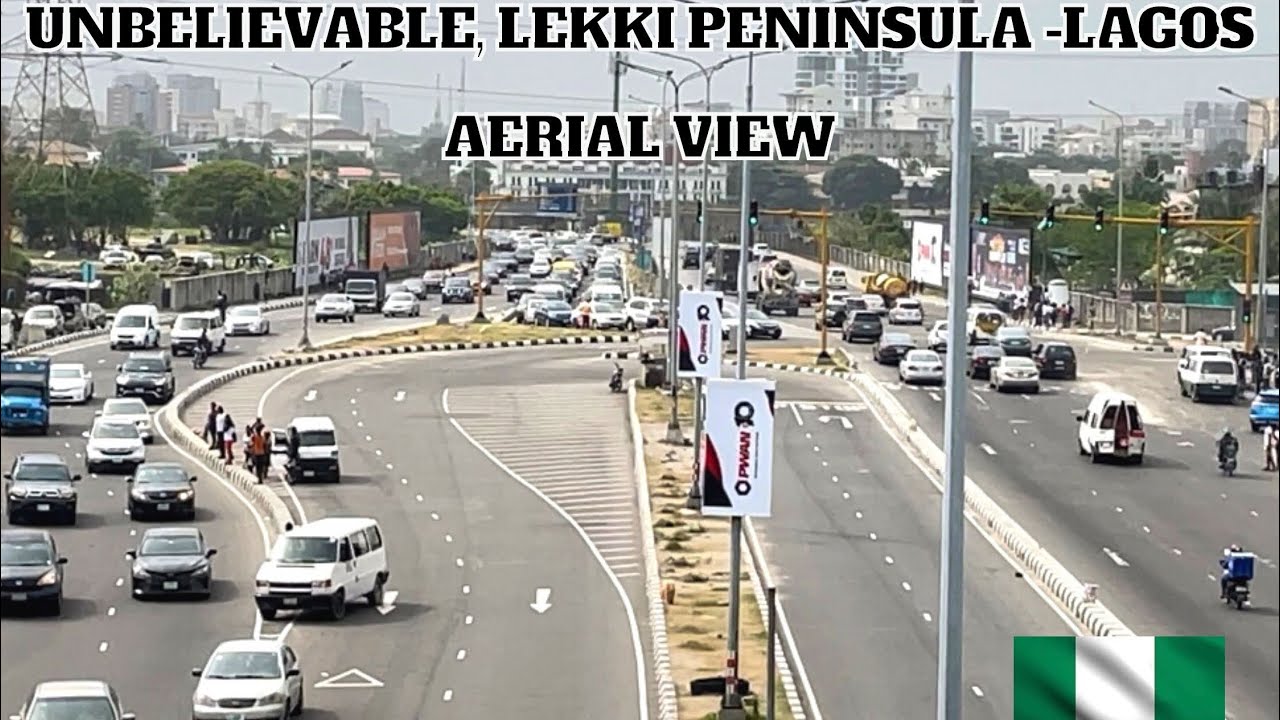 Inside Lekki Peninsula Beautiful Neighborhood in Lagos#lagos #theseekerghana #accra #sunsetdronegh