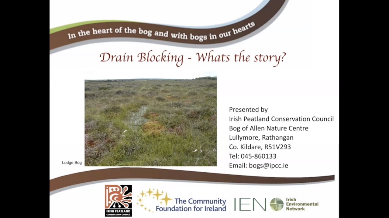 Talk 7: Lunchtime with the Irish Peatland Conservation Council - Drain Blocking
