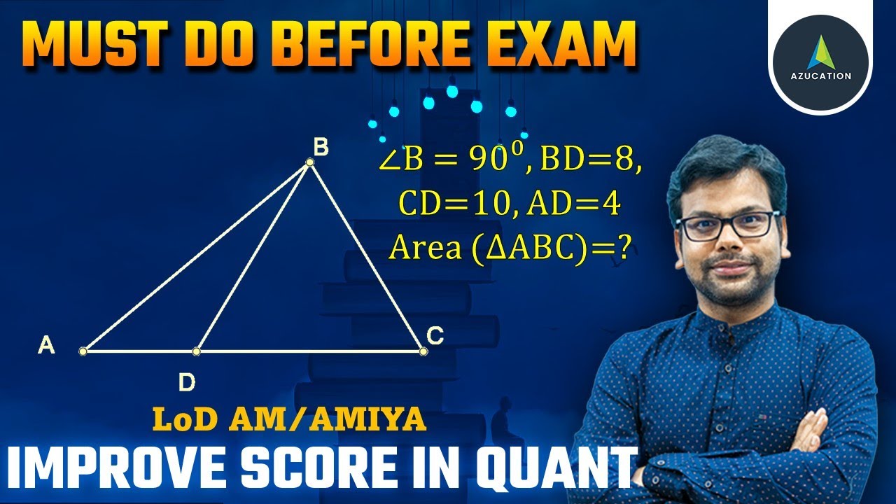 A Quick Concept of Right Angle Triangle with Cevian | Important Geometry for CAT 2021 | Last 60 Days
