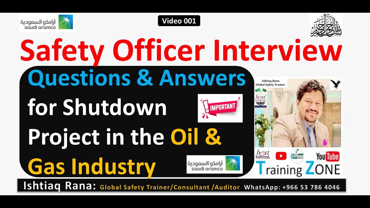 Aramco Safety Officer Interview Questions & Answers Important  Video 001