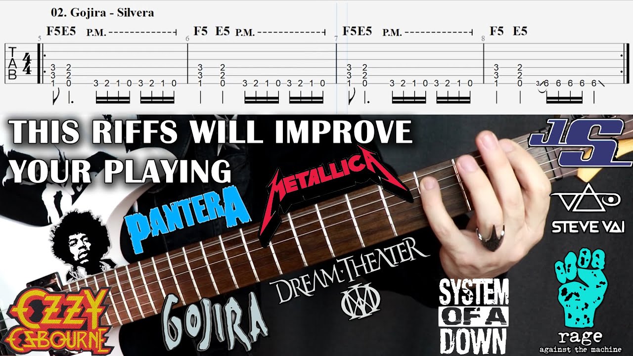 10 Easy & Cool Guitar Riffs That Sounds PRO | With Tabs