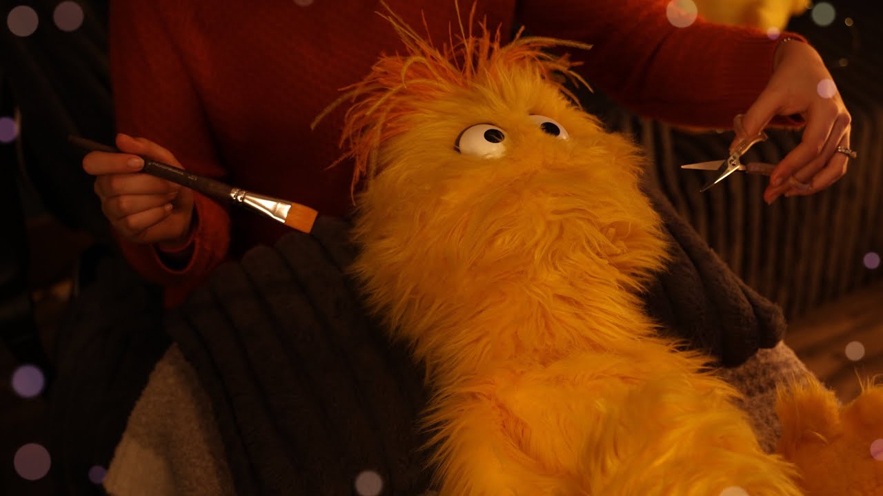 ASMR Cozy Puppet Pampering • Grooming • Head Massage • Hair Care 💛💆‍♂️