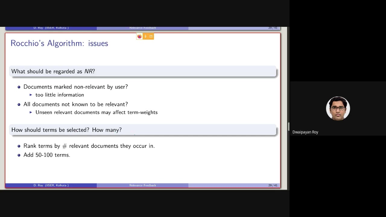 18.7. Relevance feedback - Problem with using true relevance feedback