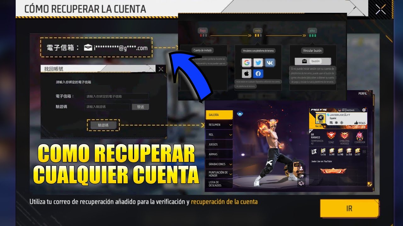 COMO RECUPERAR CUÁLQUIER CUENTA DE FREE FIRE PERDIDA SIN ACCESO CON CODIGO DE RECUPERACIÓN 2025