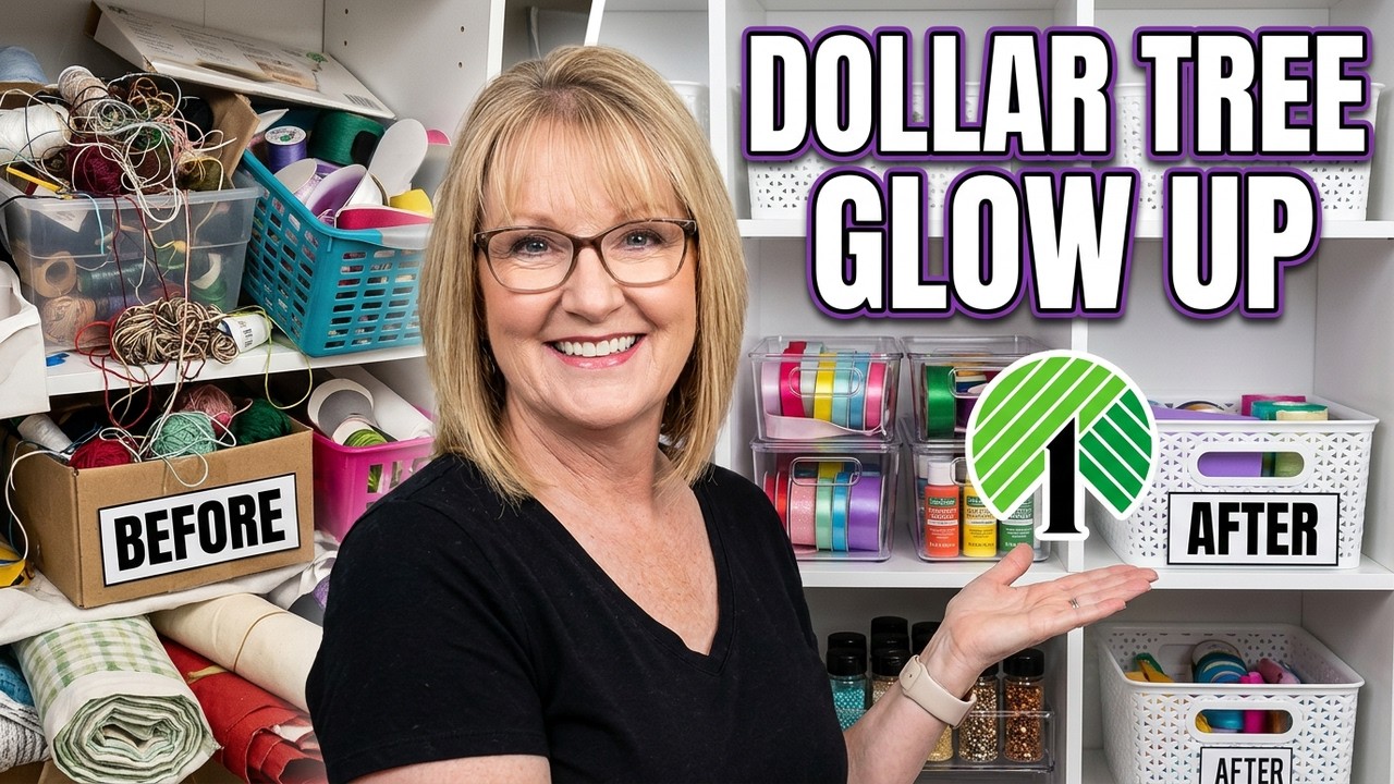 Craft Room Organized on a TINY BUDGET | Dollar Tree Finds