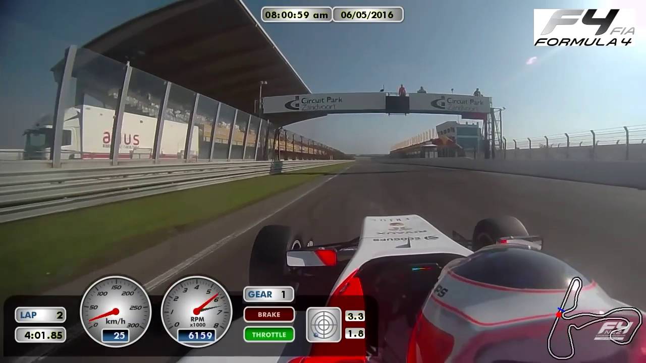 Zandvoort onboard Formula 4 NEZ Jarno Opmeer opening laps