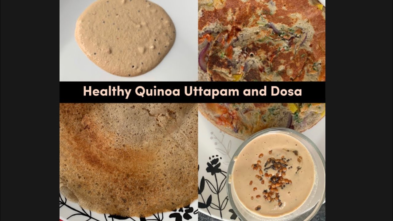 Quinoa Uttapam & Dosa/Healthy Breakfast or Dinner Recipe! | Indian Fusion Cooking!!
