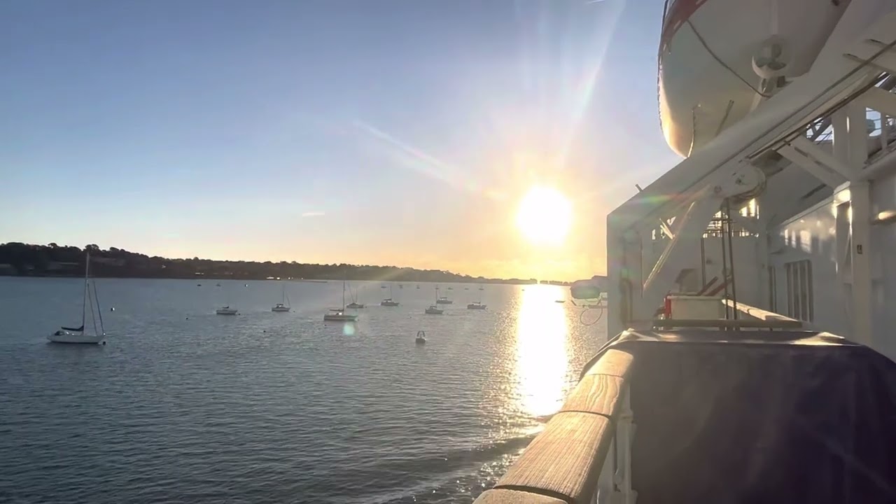 Departing Poole Dorset England Onboard Barfleur Brittany ferries October 15th 2022