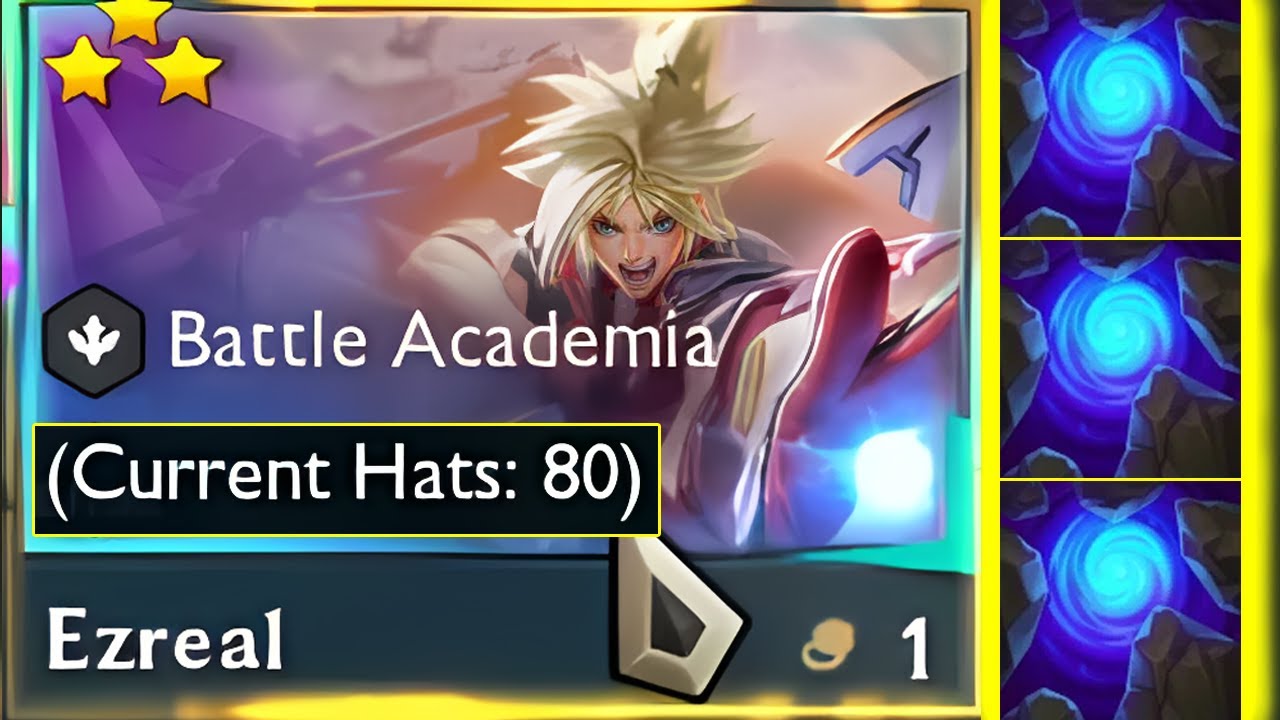 Record : 80 Hats Stacked | 3x Blue Buff Ezreal ⭐⭐⭐ 3 Star | TFT SET 15 Best Ezreal Game