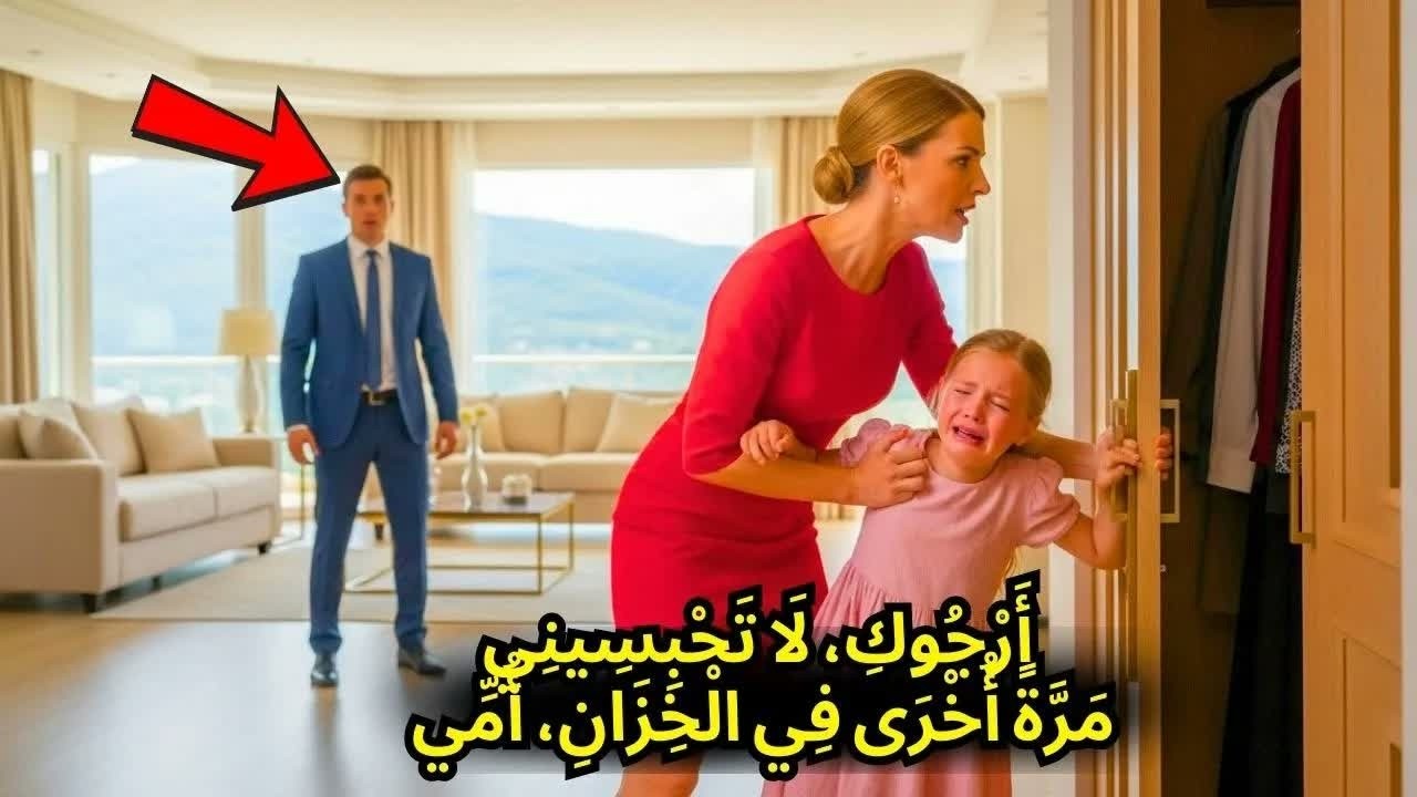 كانت الفتاة تتوسل من داخل الخزانة： ＂دعيني أخرج، أنا خائفة＂ — يصل المليونير ويرى زوجته القاسية…
