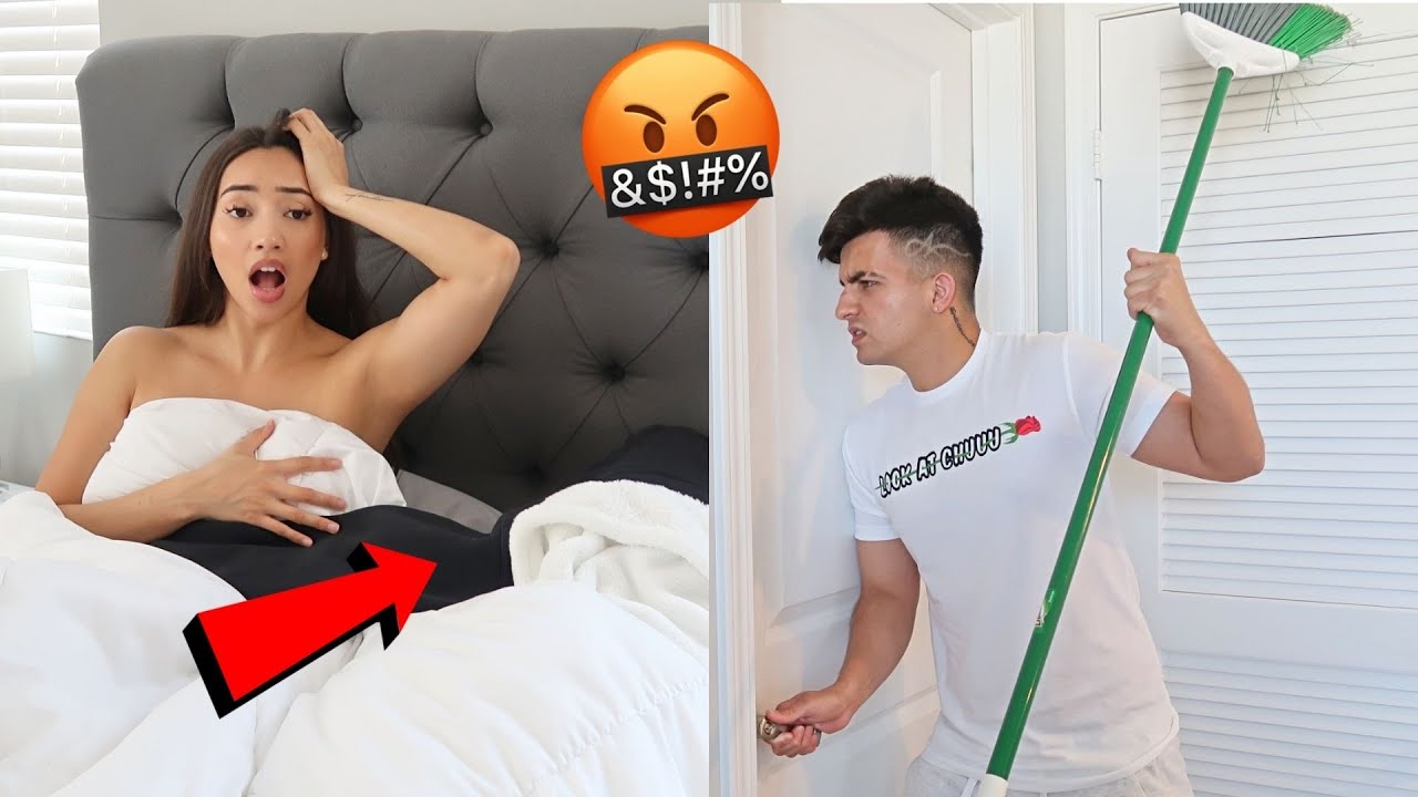 CHEATING WITH THE DOOR LOCKED PRANK ON BOYFRIEND!! **GETS HEATED**