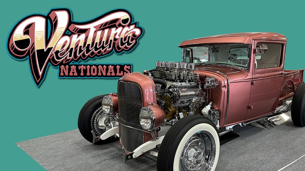 HOT RODS AT VENTURA NATIONALS CAR SHOW - HOP UP MAGAZINE BUILDING - 2023
