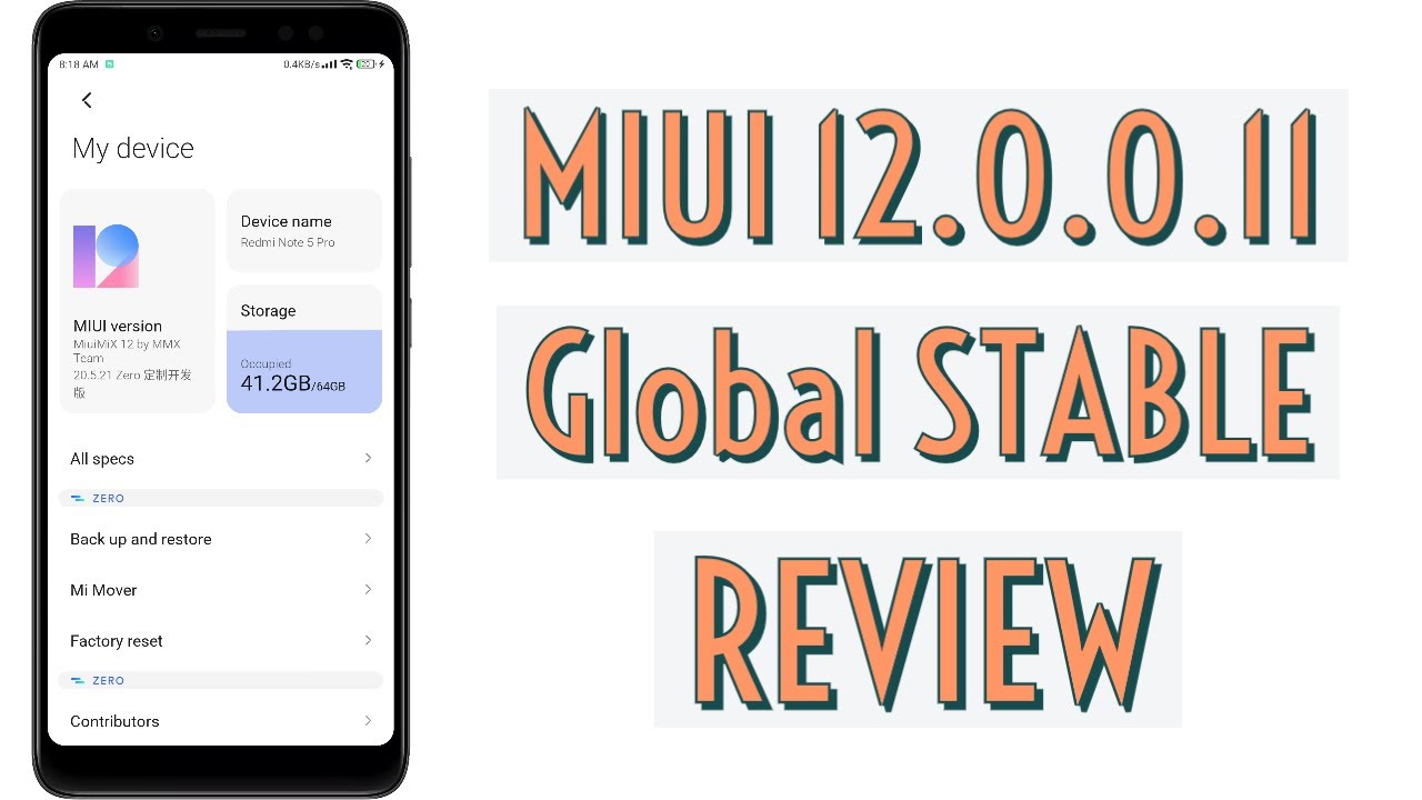 MIUI 12.0.0.11 Global STABLE for All Android Devices | GSI REVIEW