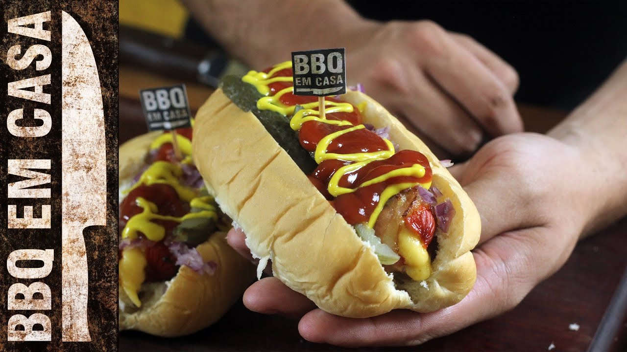 RECEITA DE HOT DOG RECHEADO (STUFFED BACON DOG)