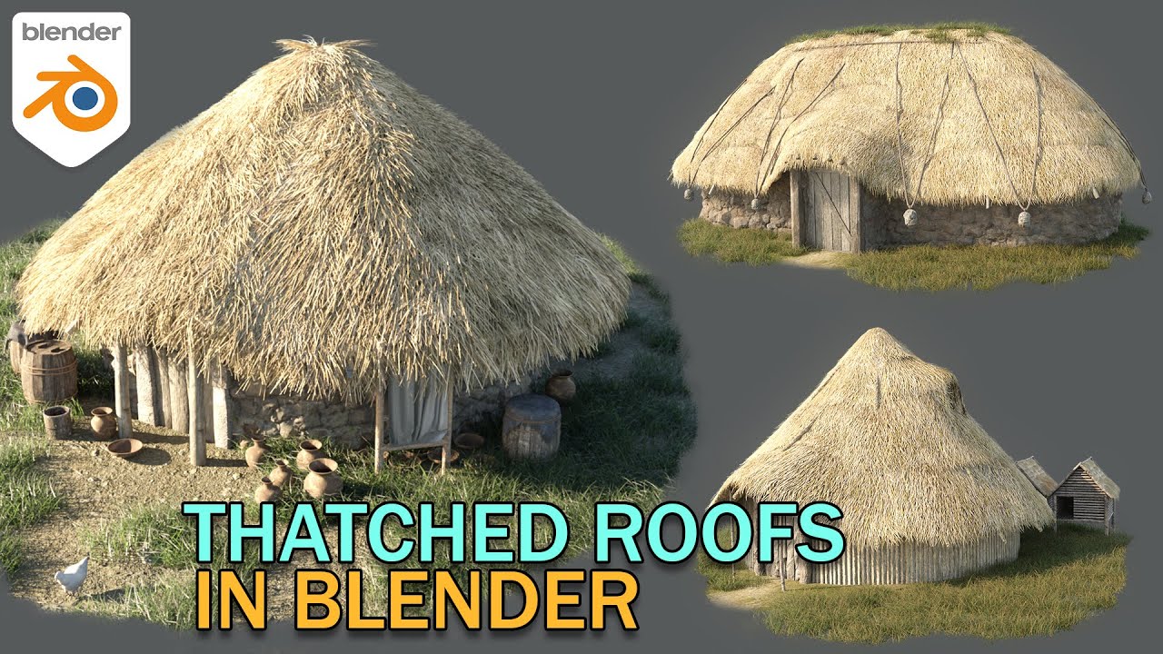 How To Create Thatched Roofs in Blender + FREE Assets