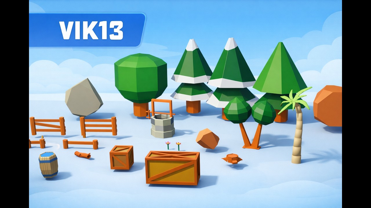 Low Poly Environment Props- 3D Asset Pack