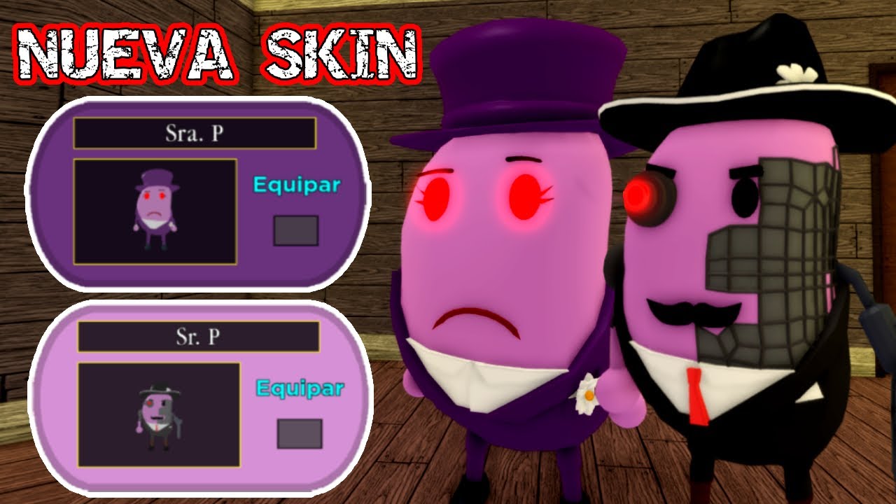NUEVA SKIN Sr y Sra P (POTATO) 😨 PIGGY: But It's 100 PLAYERS ROBLOX #roblox #piggy #update