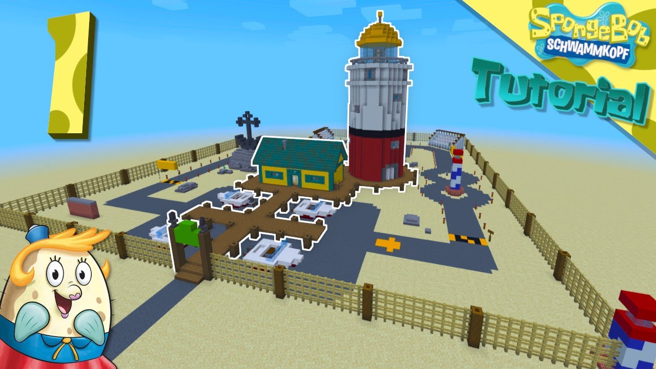 Minecraft Spongebob Schwammkopf | Bau-Anleitung der Bootsfahrschule | Part.1 der Steg