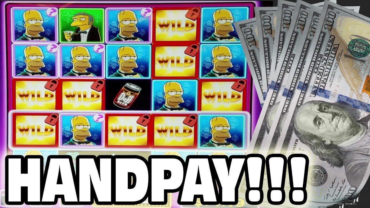 SLOT MACHINE JACKPOT  ★  THE SIMPSONS  ★ HUGE WIN AT THE CASINO