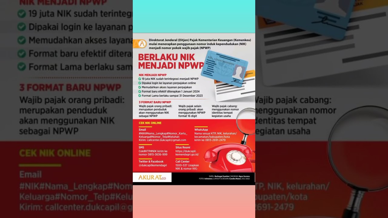 FORMAT NPWP BARU DARI NIK KTP MENJADI NPWP#shorts