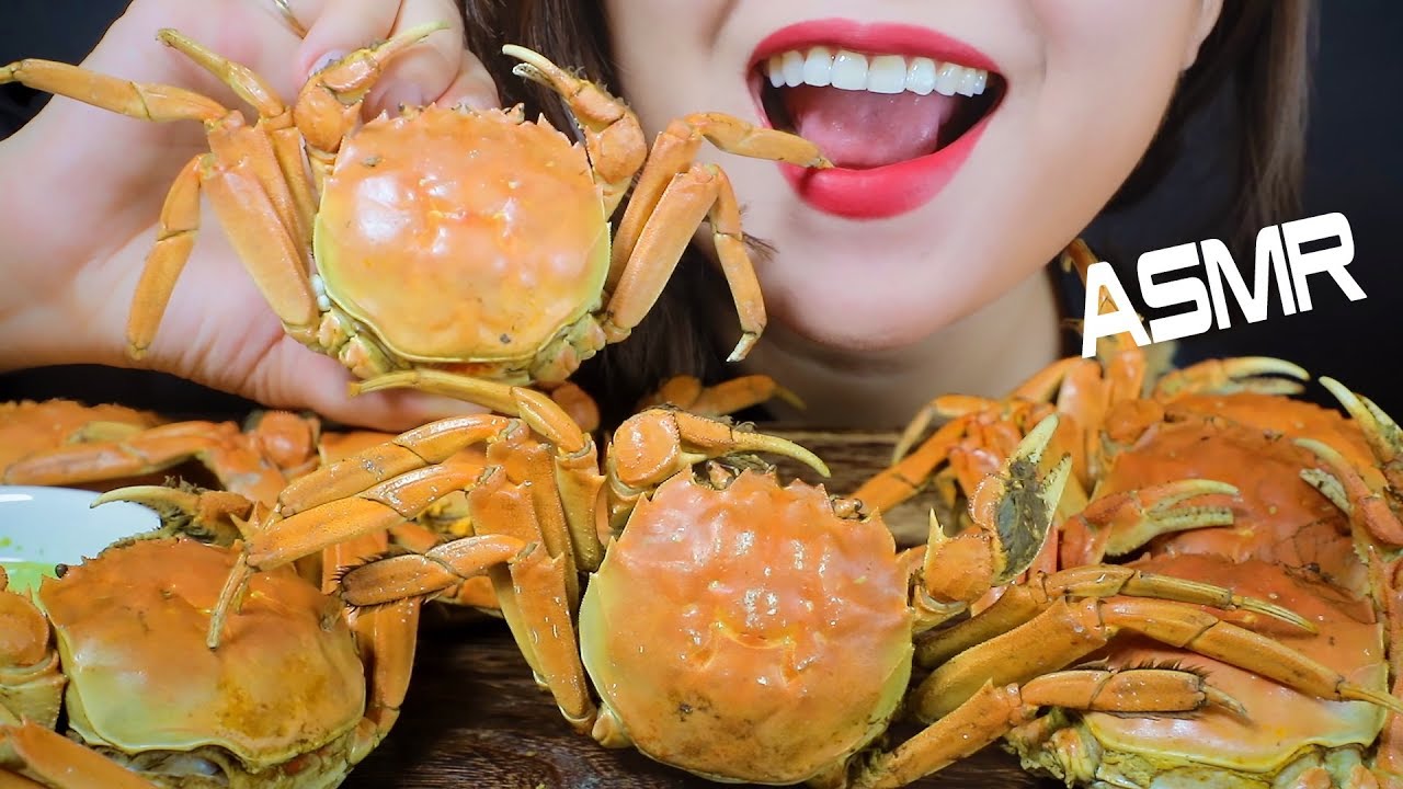 ASMR EATING HONGKONG HAIR CRABS EATING SOUND | LINH-ASMR 먹방 mukbang