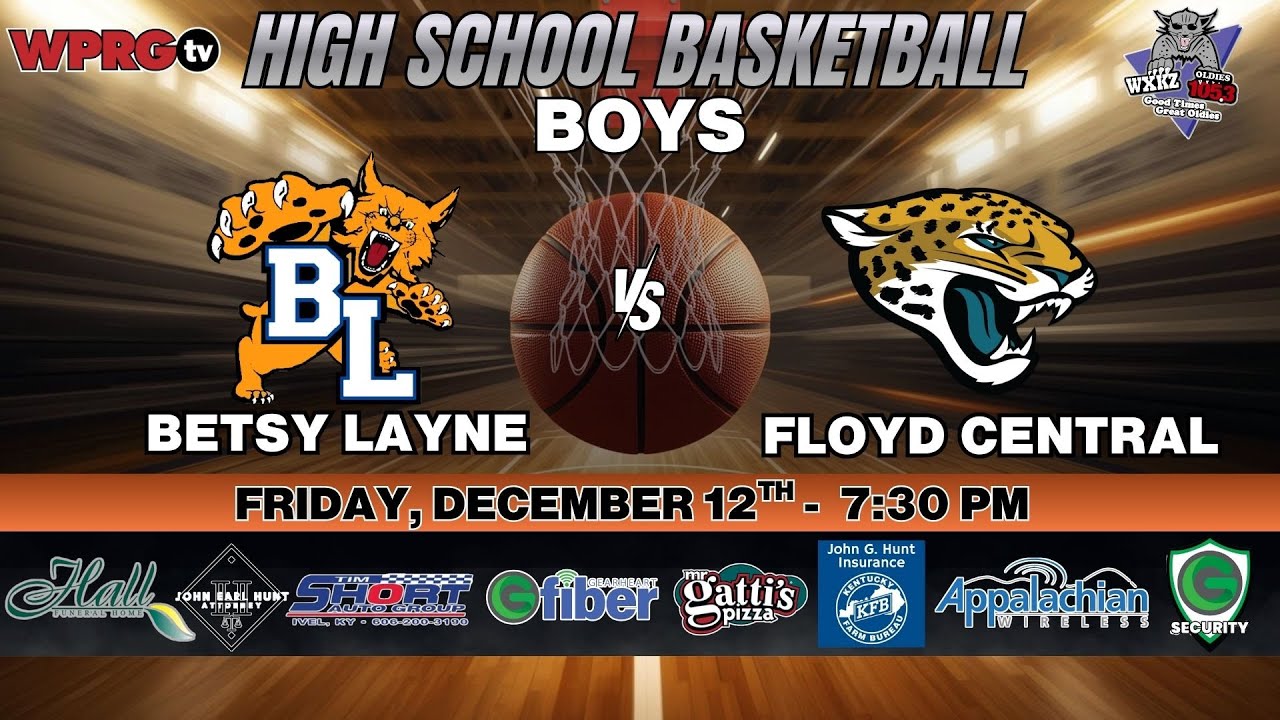 Betsy Layne vs. Floyd Central  - Boys High School Basketball on WPRGtv (12.12.25)