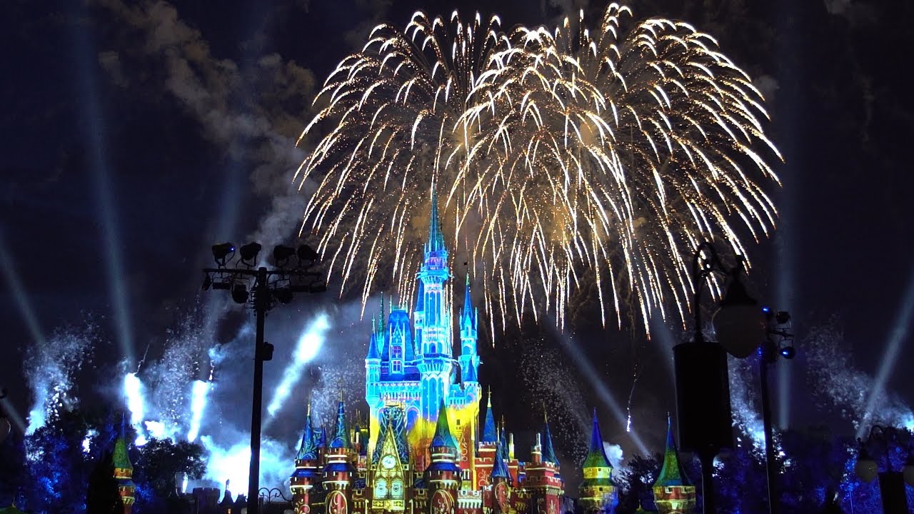4K Happily ever after fireworks plaza garden viewing area 2017 Magic Kingdom