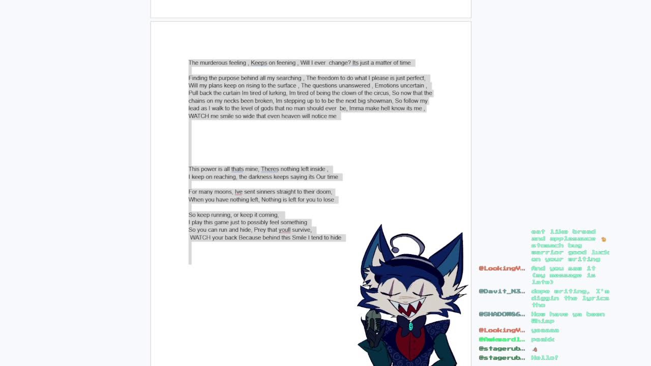 Writing NEW Alastor SONG | Come peep It! | WhisperDemon