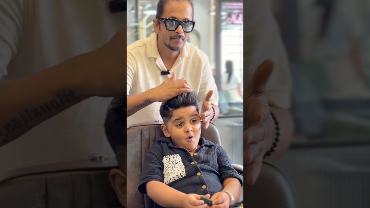 Fresh fade for our little superstar! ⭐✂️ #shorts #bimalshairstudio