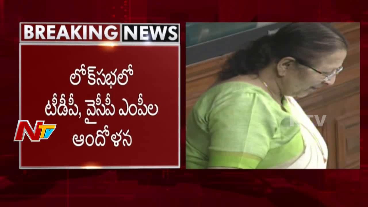 TDP and YCP MPs Protest in Lok Sabha for AP Special Status || Delhi || NTV