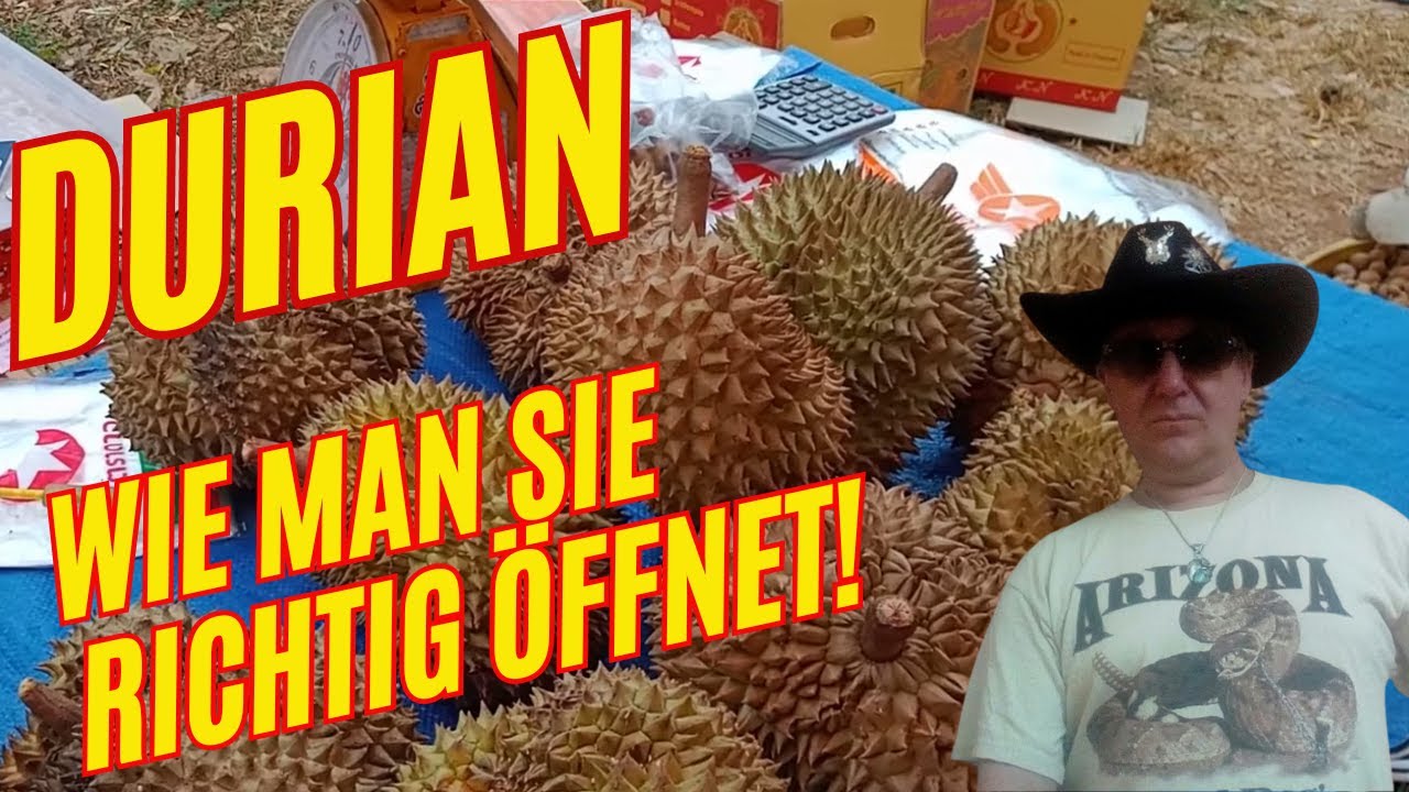 Markt Thailand Durian richtig zerlegen, Chicos Thai Life