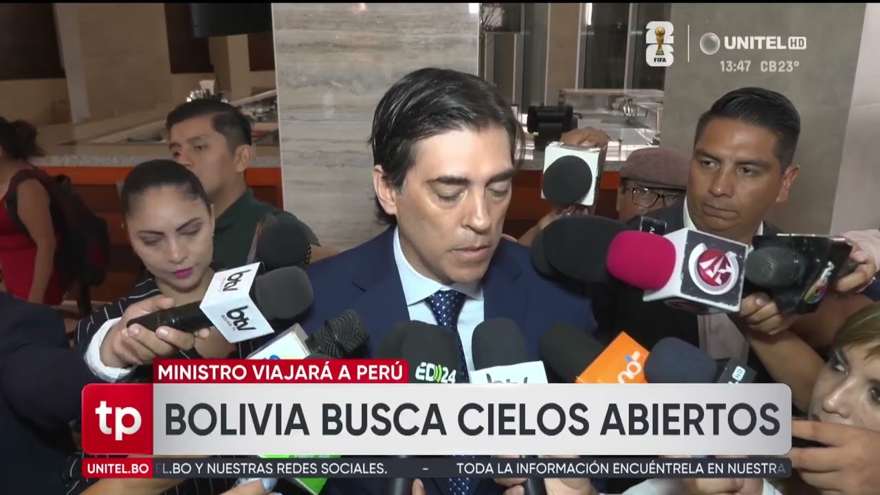 Ministro de Obras Públicas viajará a Perú para analizar sobre cielos abiertos para Bolivia