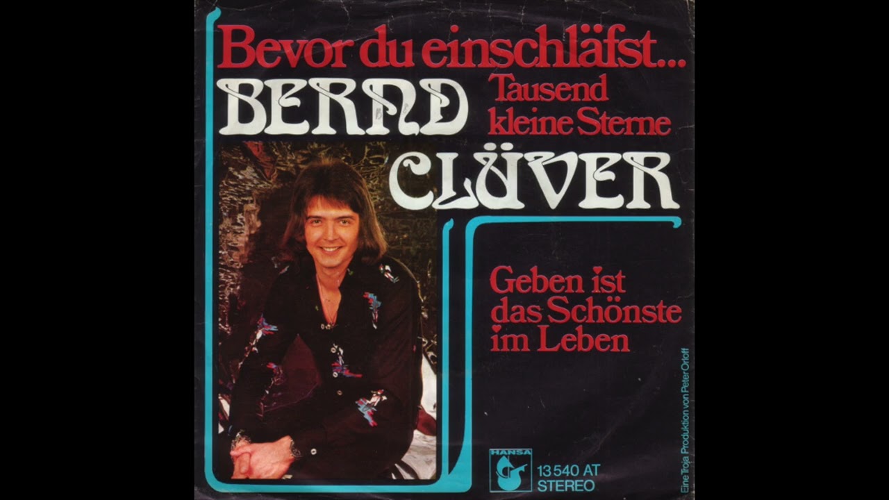 Bernd Clüver - Bevor du einschläfst... (Tausend kleine Sterne) Playback 1974