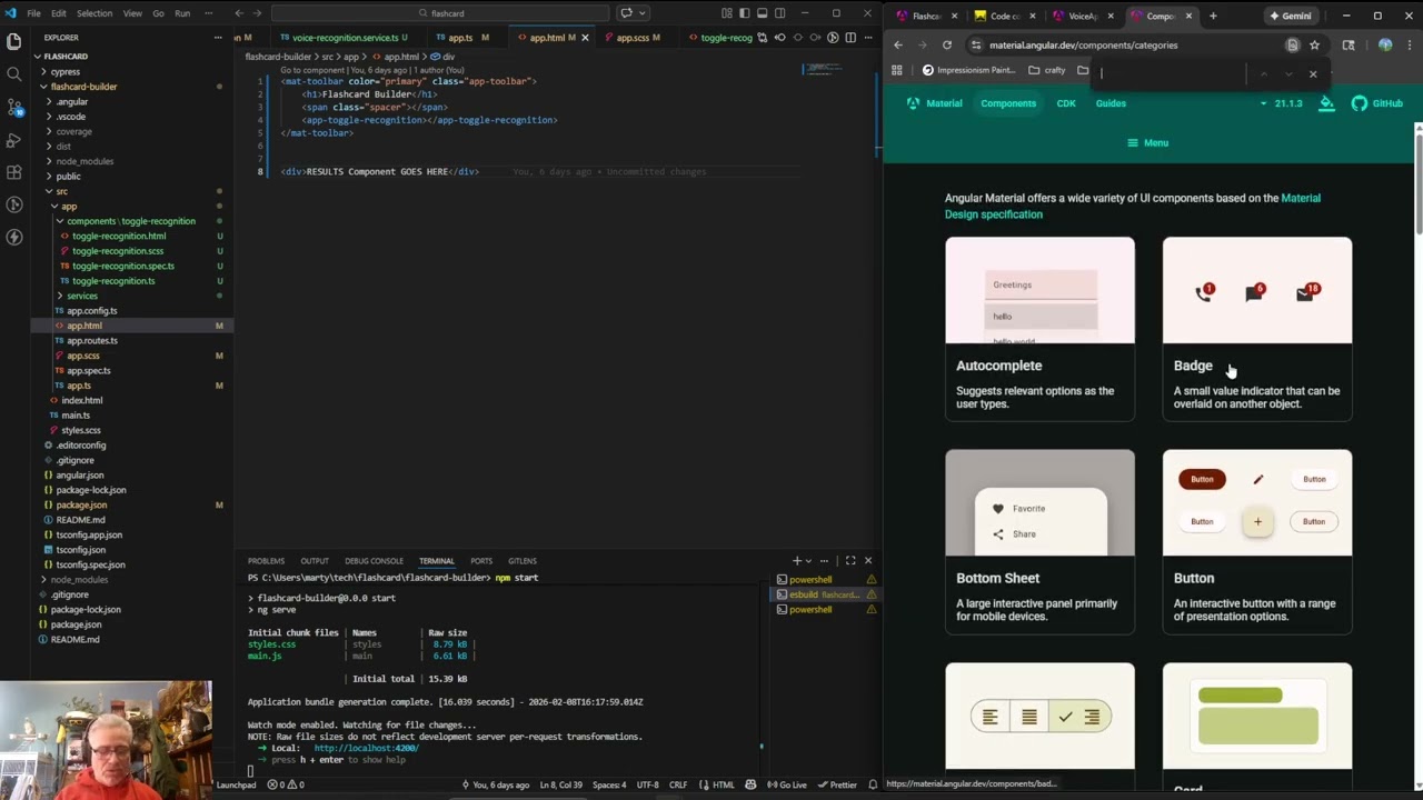 011 - Angular/Voice API Flashcard Builder: Material Toggle