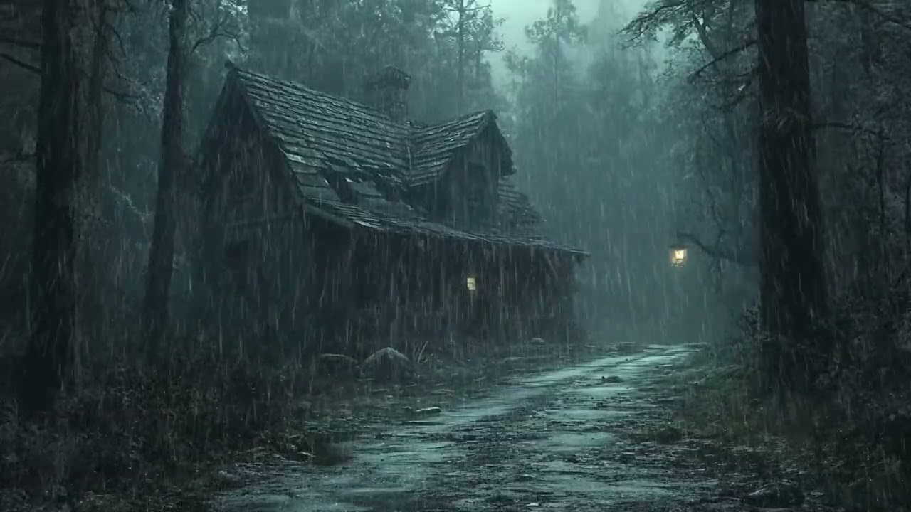 Falling Asleep Immediately During a Heavy Rain in the Forest | Natural Sounds for Sleep and Study
