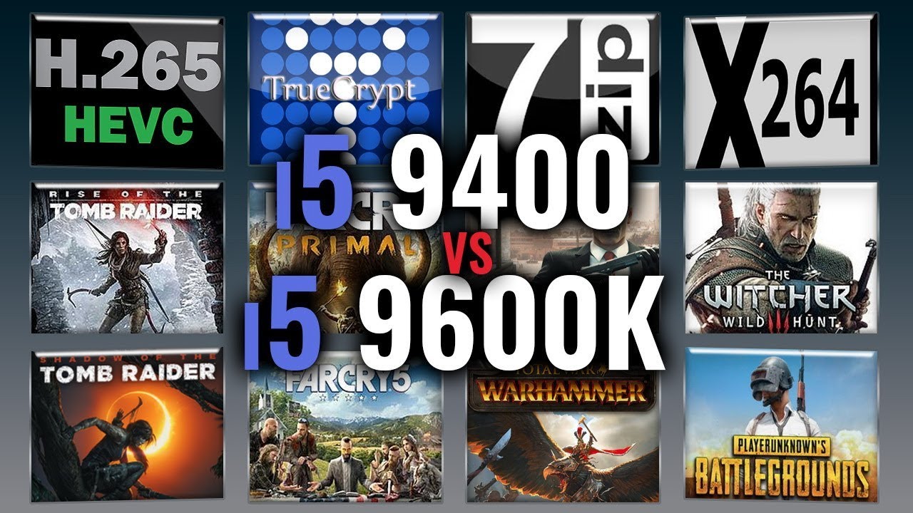 Intel i5 9400 vs i5 9600K Benchmarks | Test Review | Comparison | Gaming | 13 Tests