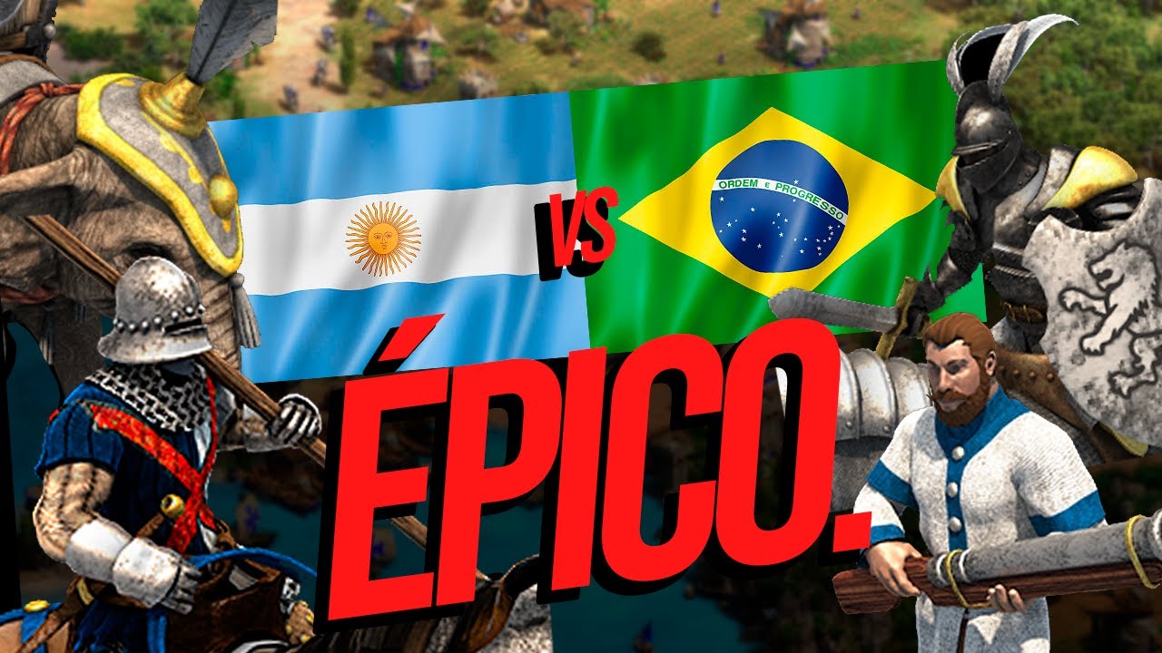O MELHOR 4v4 QUE VOCÊ VAI VER - BRA X ARG | AMISTOSOS DA NATIONS CUP23 | AGE OF EMPIRES 2