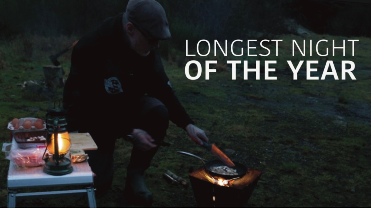 Winter Solstice Alone in the Forest | Cooking Before Dark Falls ASMR