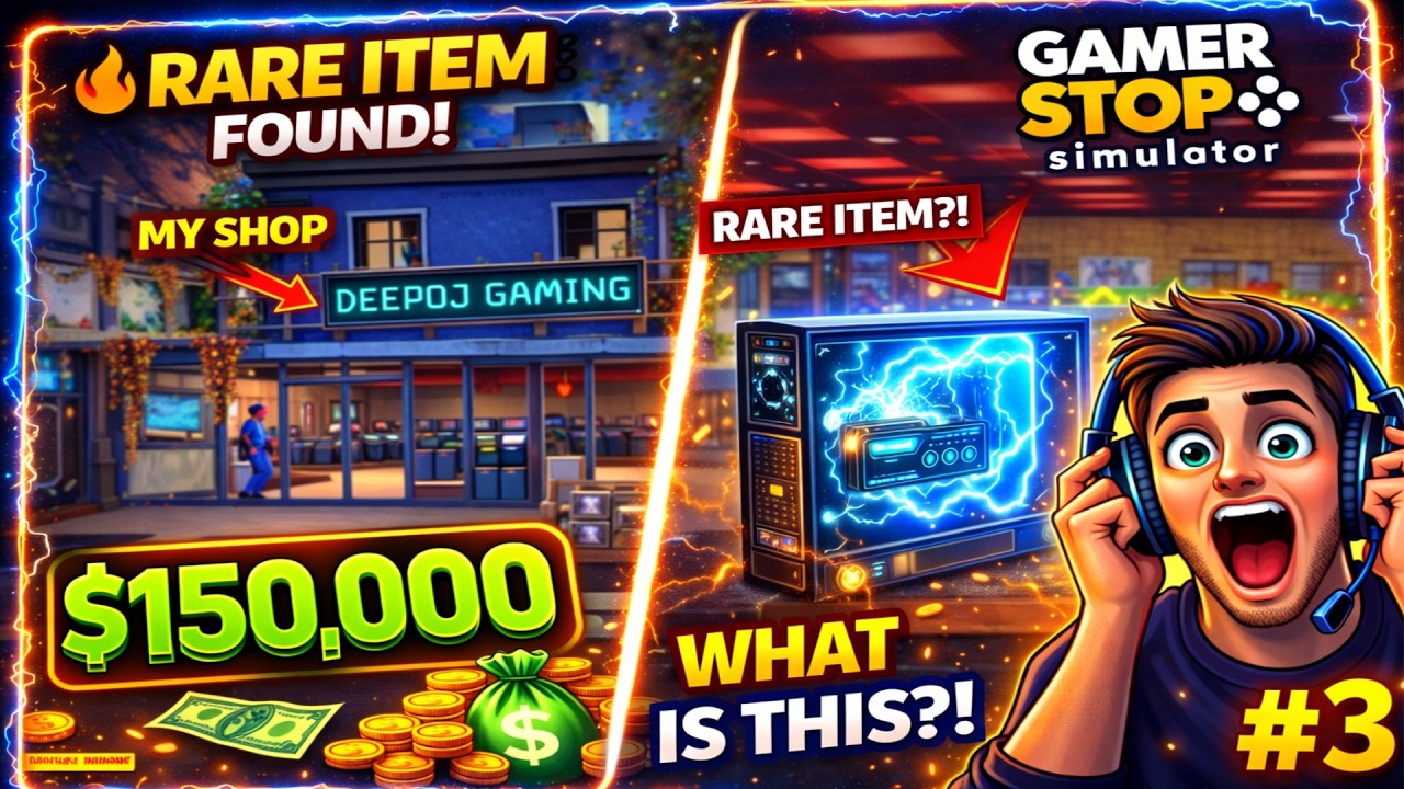 I Found A RARE Item in My Gaming Shop… It Made $150,000! 🤯 | Gamer Stop Simulator #3 |