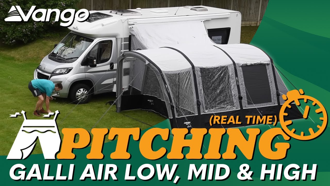 Vango Galli Awning Pitching & Packing Video (Real Time)