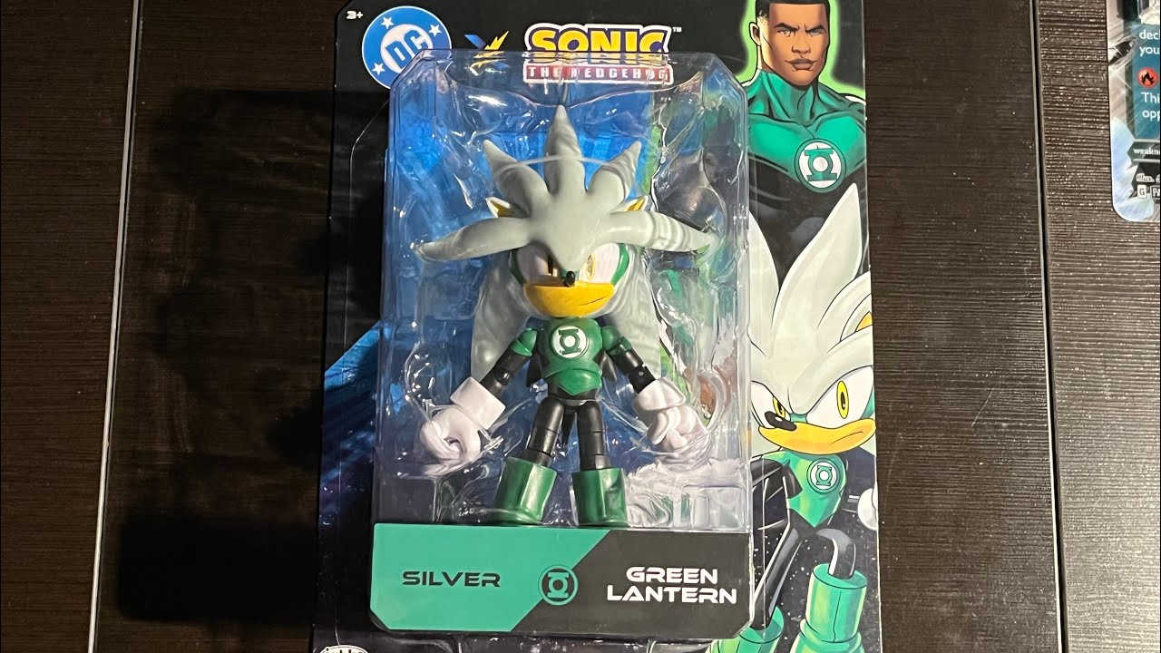 Sonic the Hedgehog X DC Jakks Pacific Green Lantern Silver figure unboxing 