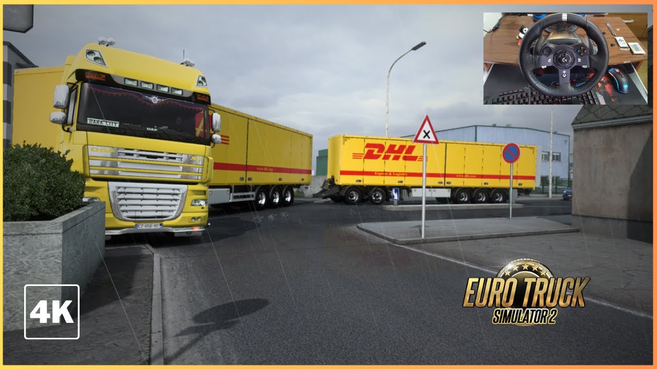ETS 2 Realistic Delivery Double Trailer DHL/ Euro Truck Simulator 2 v1.48