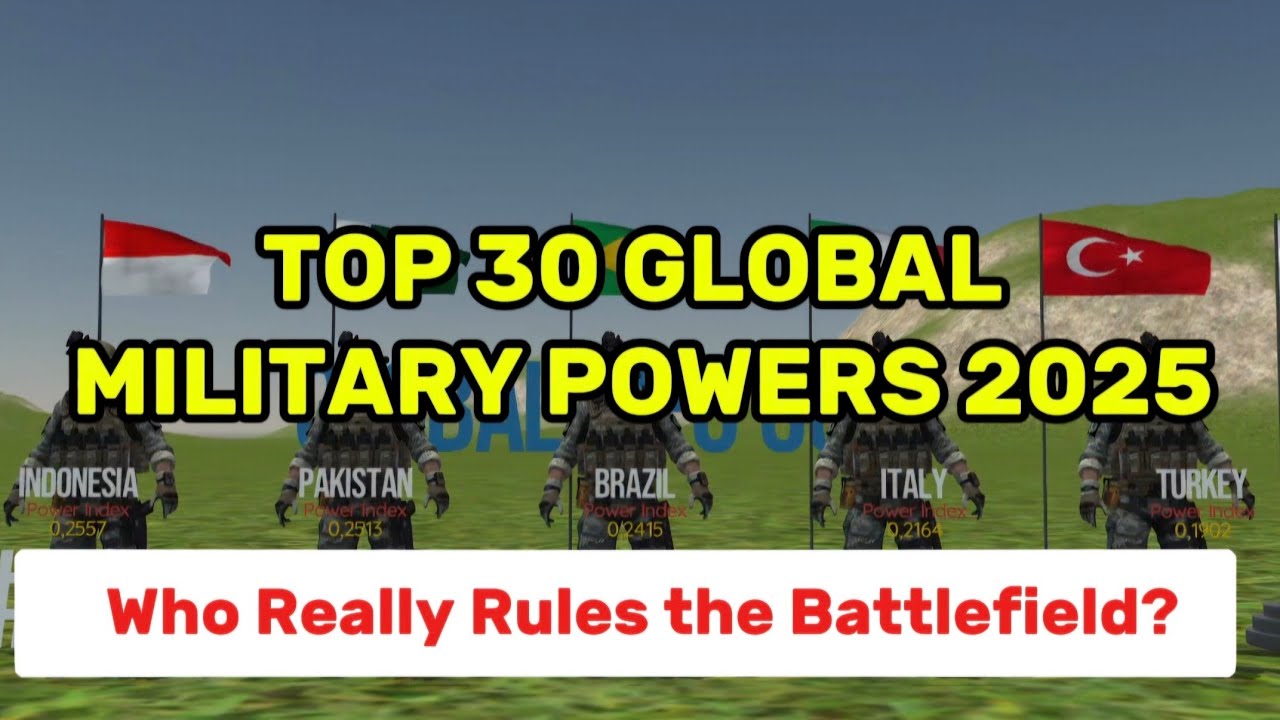 TOP 30 GLOBAL MILITARY POWERS 2025 (Ranked by Firepower Index)