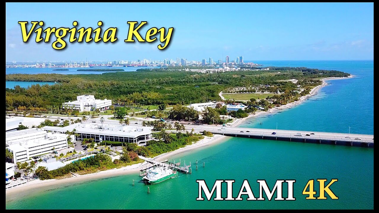 Virginia Key Aerial by Drone 4K