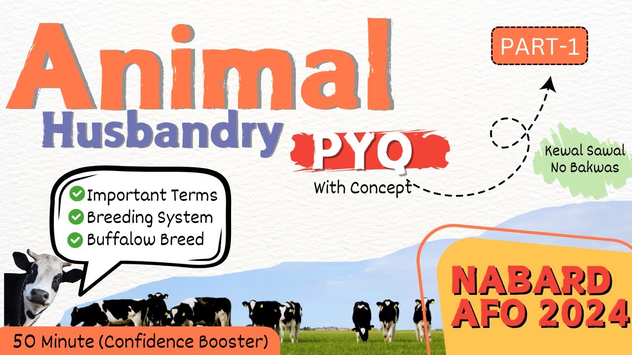 ANIMAL HUSBANDRY PYQ SERIES PART-1 For IBPS-AFO(Mains) 2024 & NABARD Gr-A By @agroacademylive