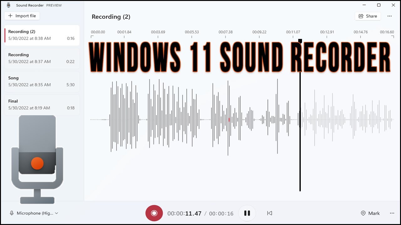 The New Updated Windows 11 Sound Recorder App