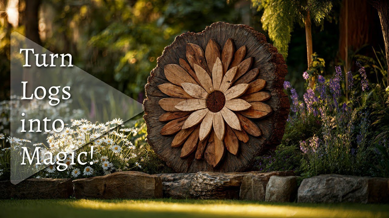 🪵 DIY Outdoor Decor : 11 Creative Wood Slice Art Ideas for Your Garden 🌿