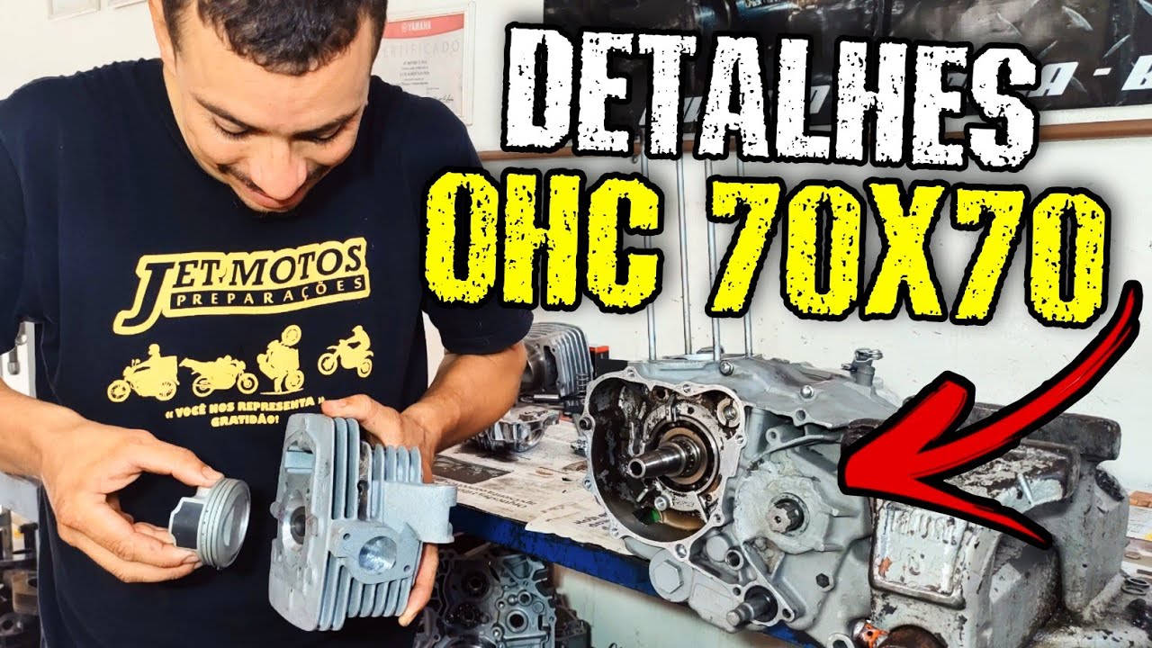 MOTOR OHC 70 DE CURSO POR 70 DE PISTÃO / DETALHES DO PROJETO