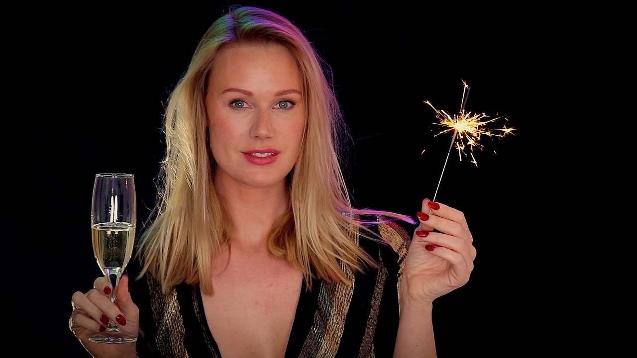 ASMR | HAVE A RELAXING FIRST NIGHT IN 2021! SPARKLERS & CHAMPAGNE BUBBLES | Isabel imagination