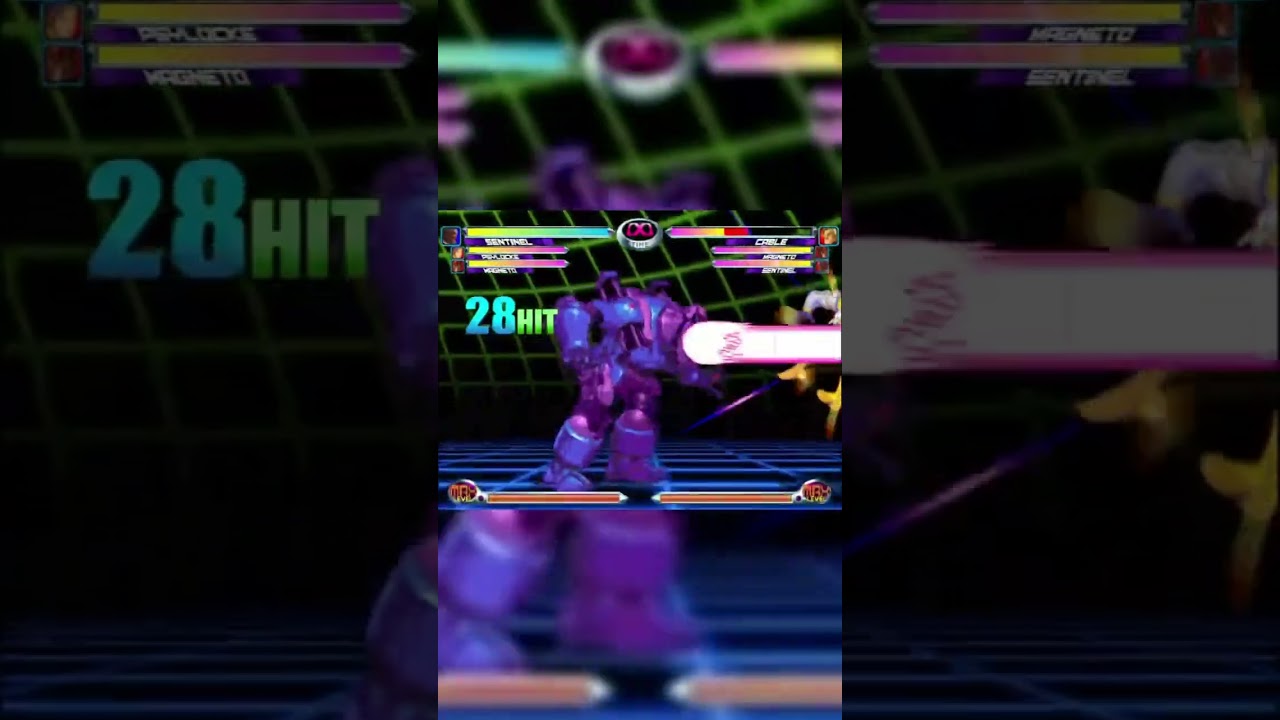 MVC2 SENTINEL COMBO #mvc2 #sentinel #combos #jfresh  #streamer  #marvelvscapcom2 #sentinelcombos
